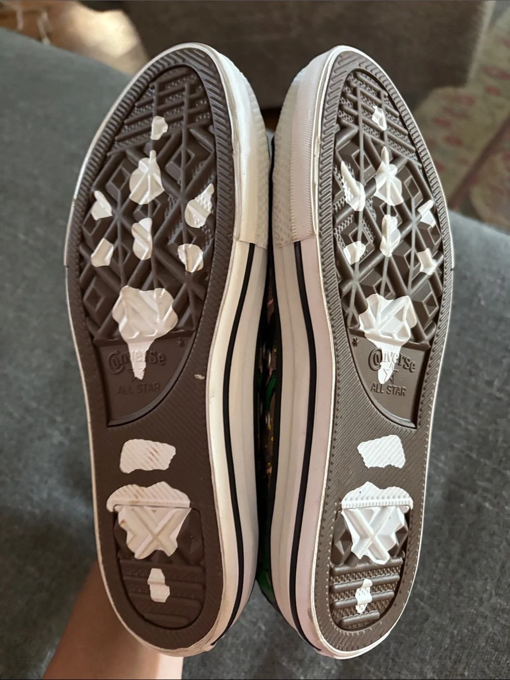Converse High Top Sneakers with dinosaur graphics